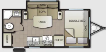 Pacific Coachworks Panther Mini 14RBS floor plan