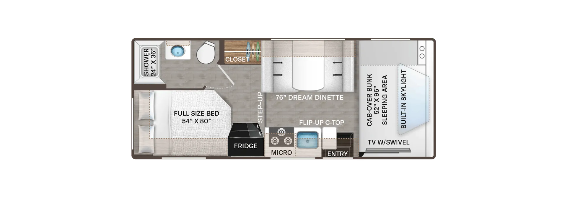 Thor Motor Coach Echelon LC22 floor plan