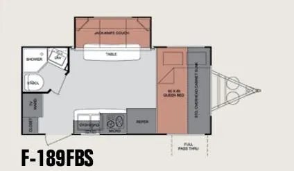 Cruiser RV Fun Finder 189FBS floor plan
