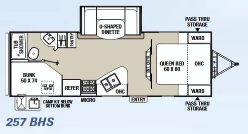 Coachmen Freedom Express Ultra Lite 257BHS floor plan
