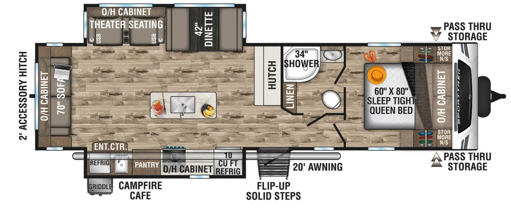 2023 VENTURE RV VENTURE SPORTTREK 312VIK floor plan