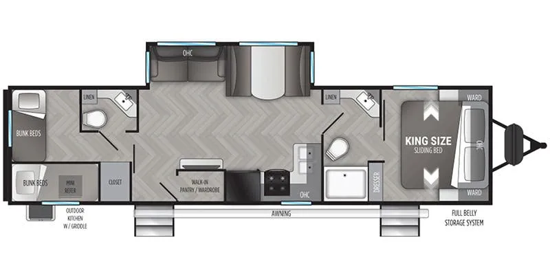 Cruiser RV Shadow Cruiser SC327BHS floor plan