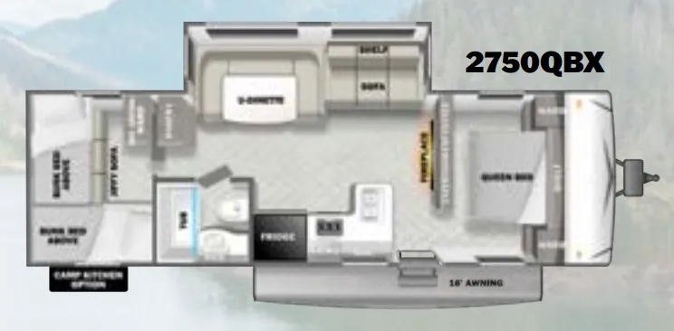 Forest River EVO Lite 2750QBX floor plan
