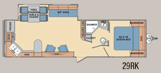 Shasta Revere 29RK floor plan