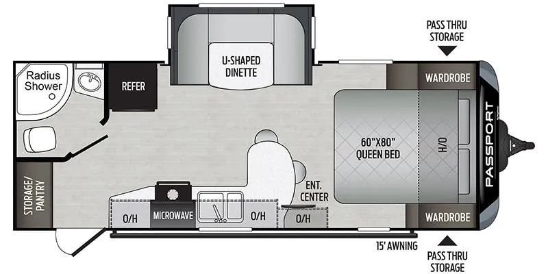 Keystone Passport Grand Touring 2210RB GT floor plan