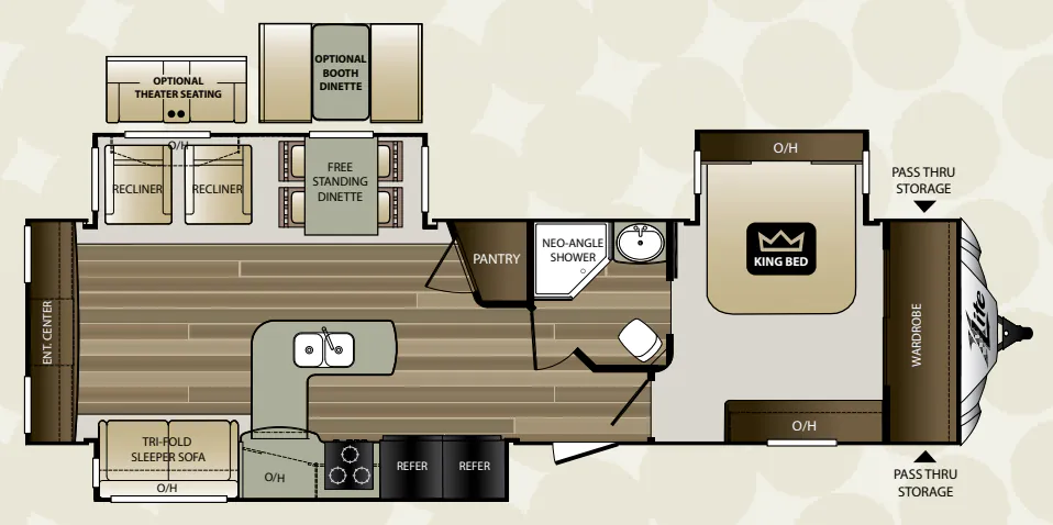 Keystone Cougar XLite 33SAB floor plan