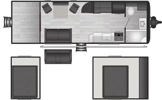 2024 Keystone Hideout 24LOF - Floor plan