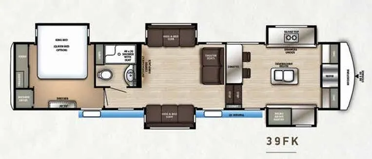 Forest River RiverStone 39FK floor plan