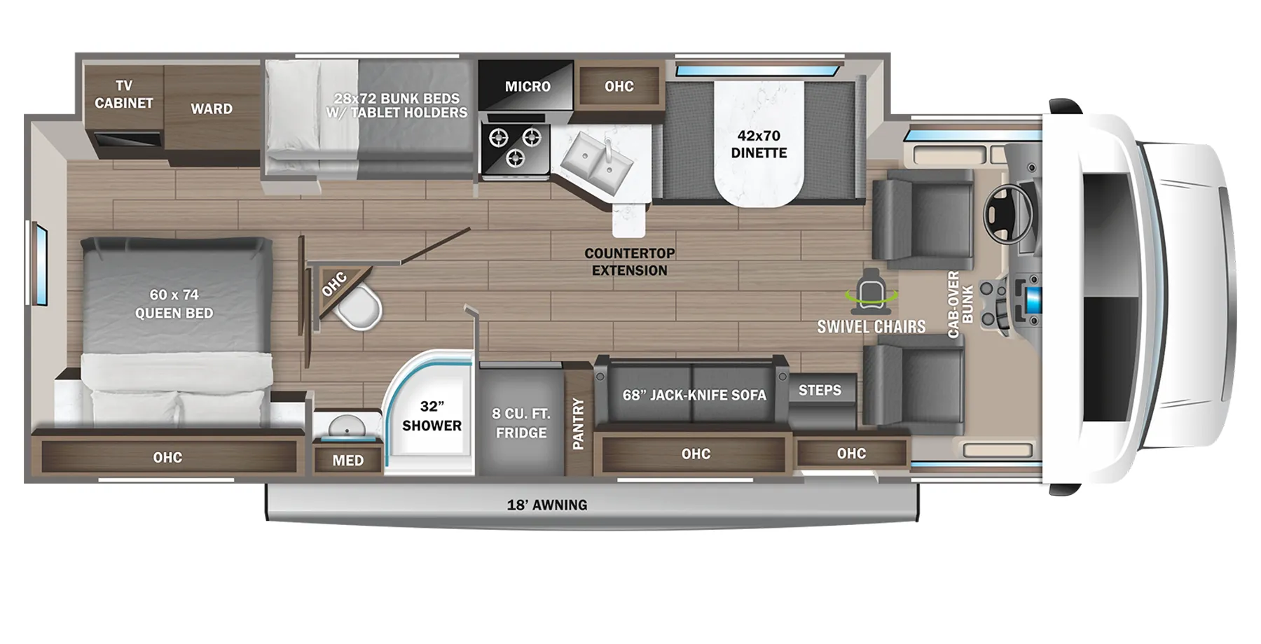 Jayco Greyhawk 31F floor plan