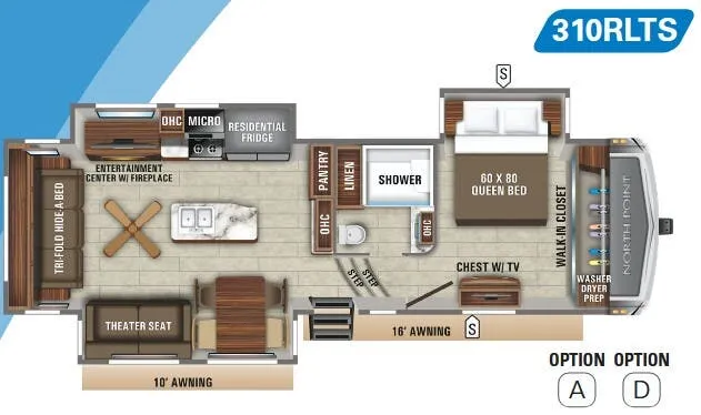 Jayco North Point 310RLTS floor plan