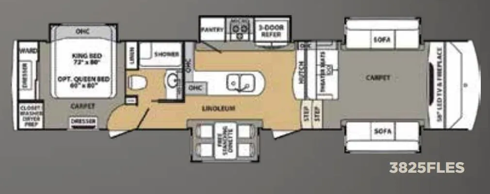 Forest River Cardinal Estate 3825FLES floor plan