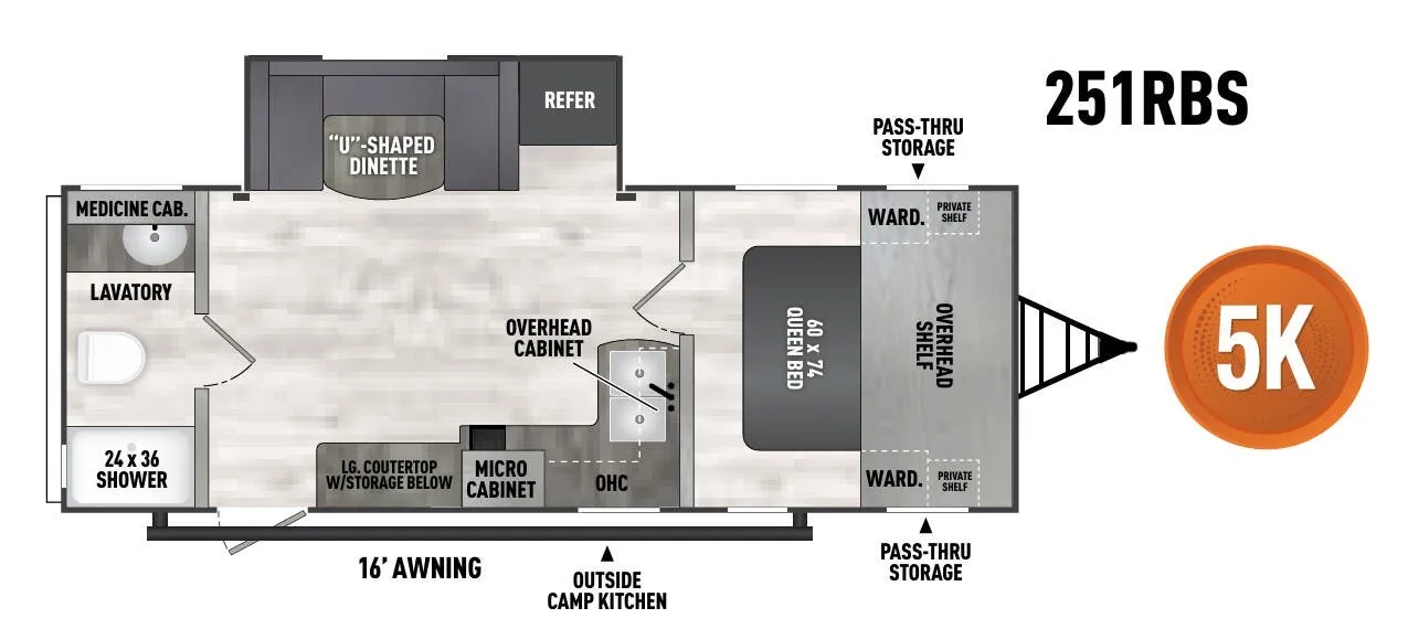 Coachmen Clipper 251RBS floor plan
