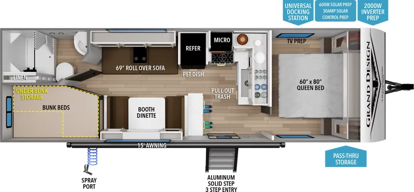 Grand Design Transcend Xplor 24BHX floor plan