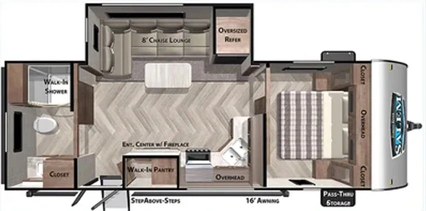 Forest River Salem 22RBS floor plan