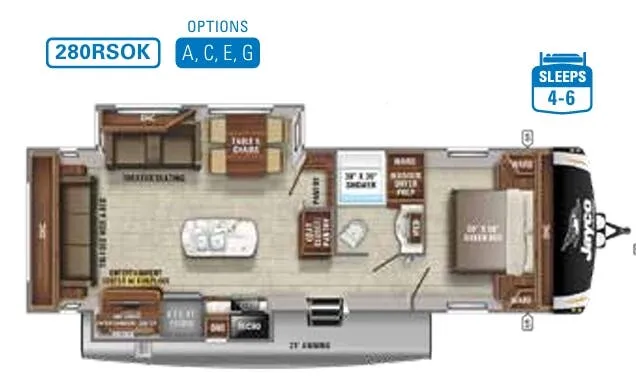 Jayco Eagle HT 280RSOK floor plan