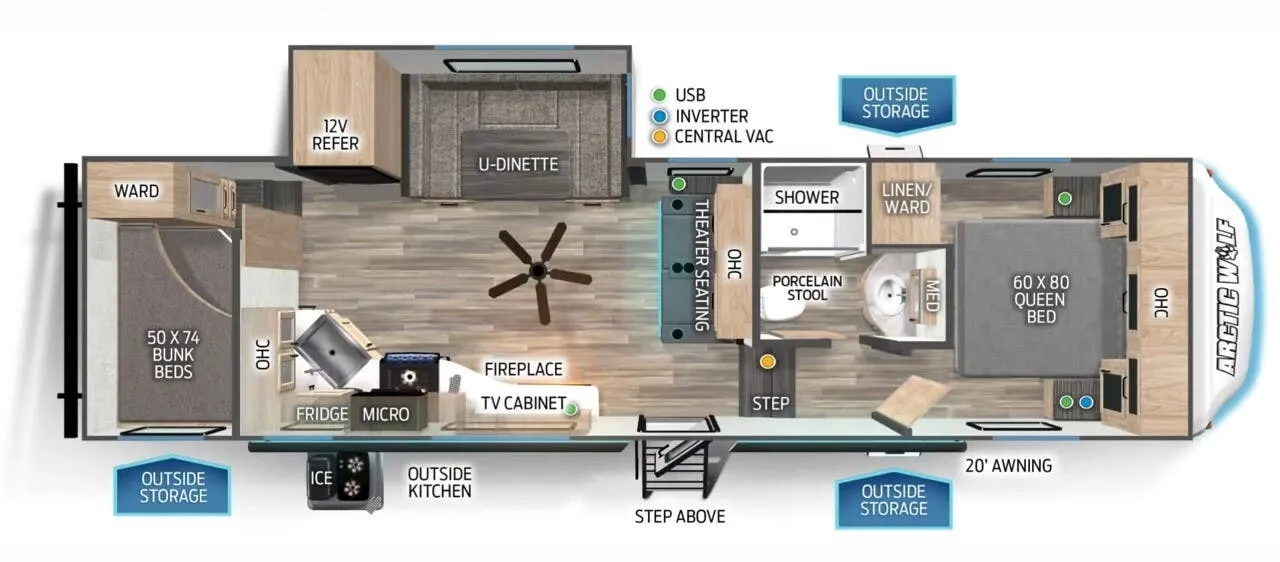 Forest River Cherokee Arctic Wolf 287BH floor plan