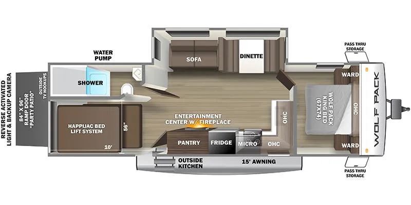 2022 Forest River Cherokee Wolf Pack 27PACK10 - Floor plan