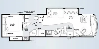 2008 Itasca Latitude 37G - Floor plan