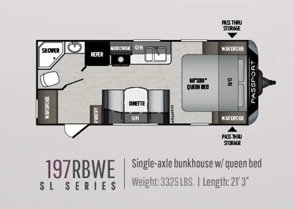 Keystone Passport SL Series 197RBWE exterior