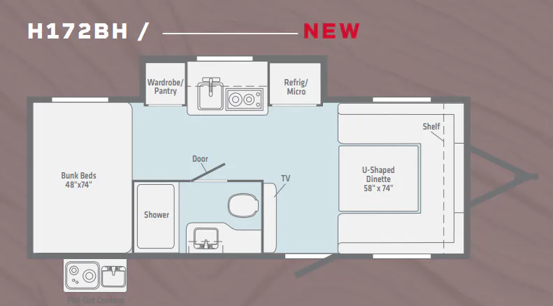 Winnebago Hike H172BH floor plan