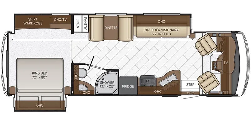 2021 Newmar Bay Star 3124 - Floor plan
