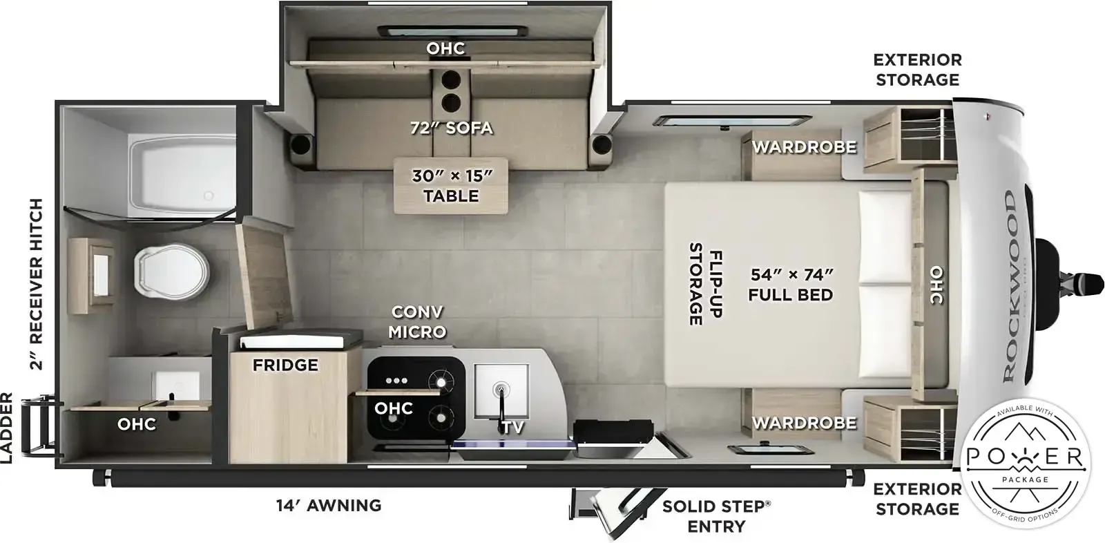 2026 Forest River Rockwood 20FBS - Floor plan