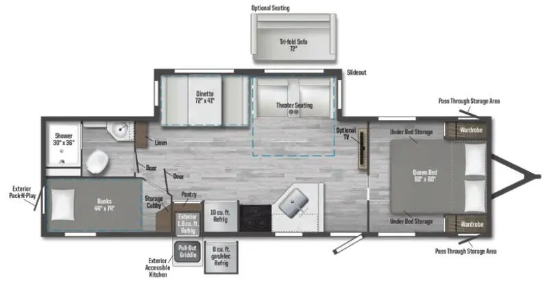 Winnebago Access 30BH floor plan