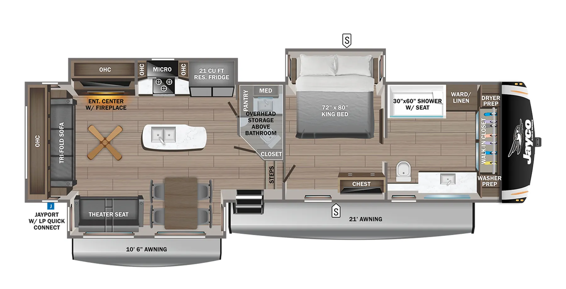 Jayco Eagle 370FB floor plan