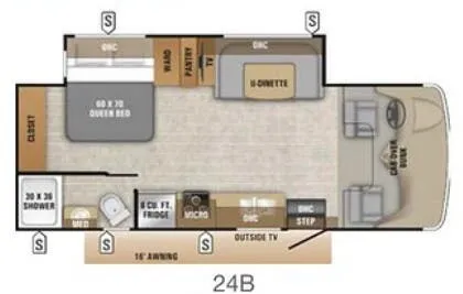 Entegra Coach Odyssey 24B floor plan
