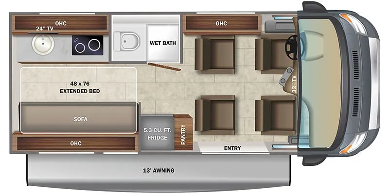 2022 Jayco Swift 20A - Floor plan