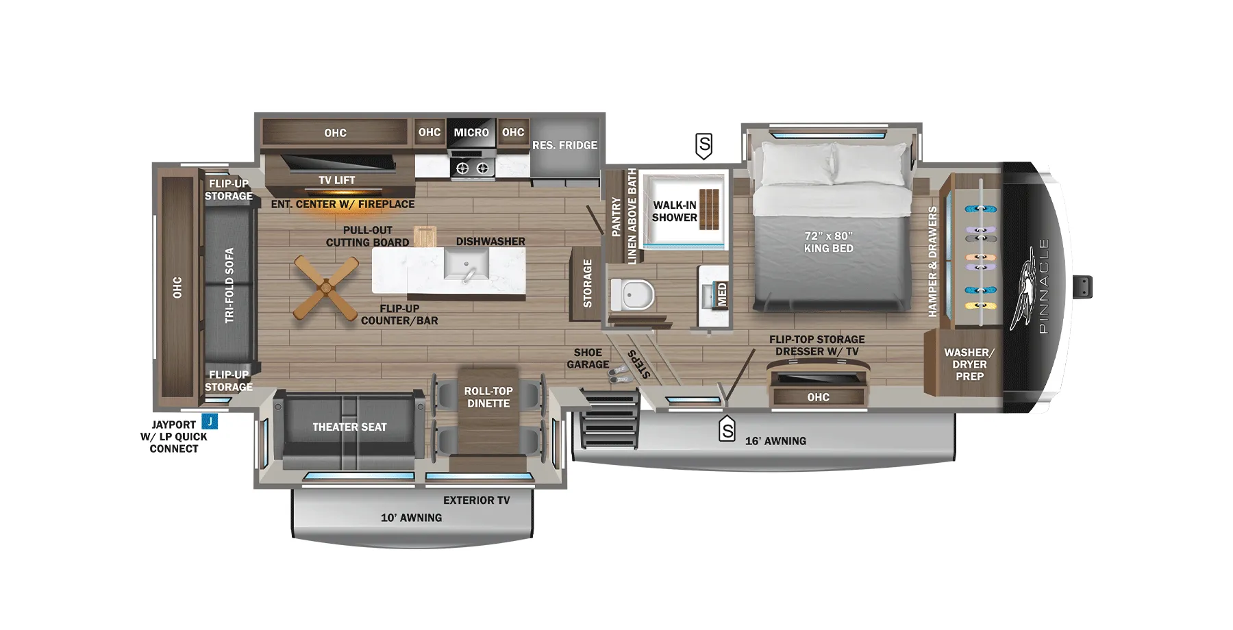 2026 Jayco Pinnacle 32RLTS - Floor plan