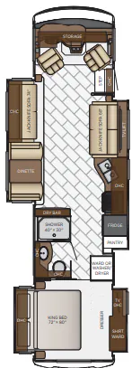 Newmar Bay Star 3626 floor plan