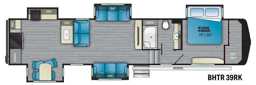Heartland Bighorn Traveler 39RK floor plan