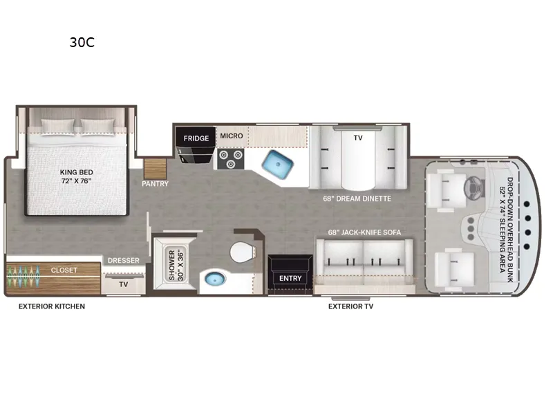 2026 Thor Motor Coach ACE 30C floor plan