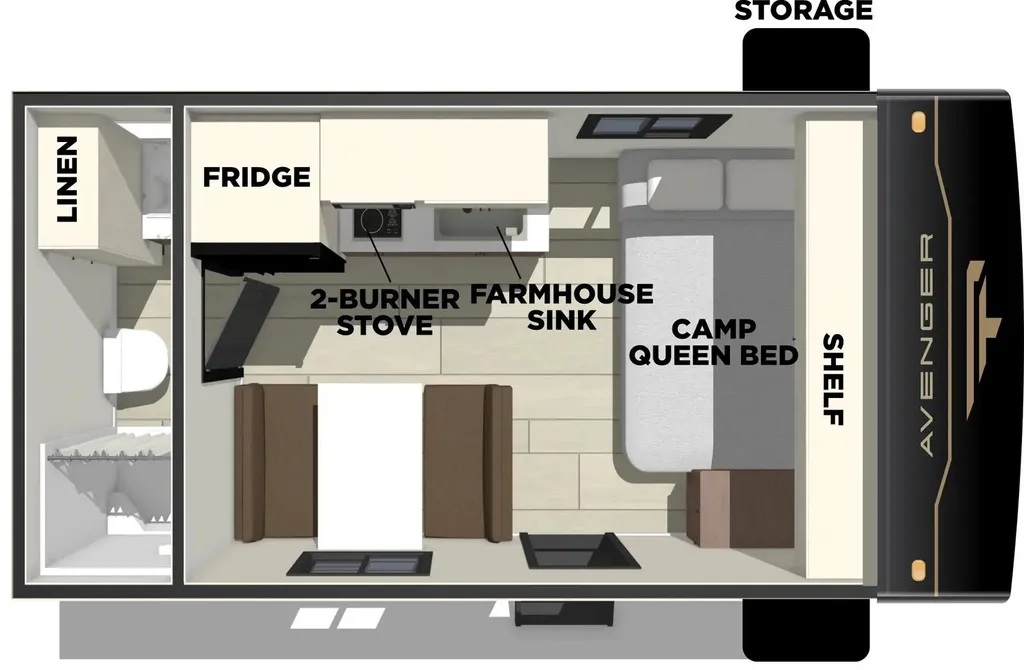 2026 Prime Time Avenger LT 16FQ floor plan