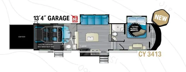 Heartland Cyclone 3413 floor plan