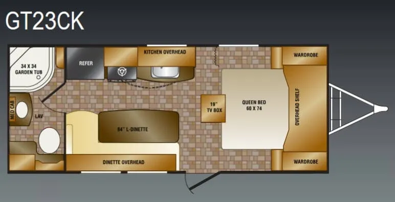 CrossRoads Slingshot GT23CK floor plan