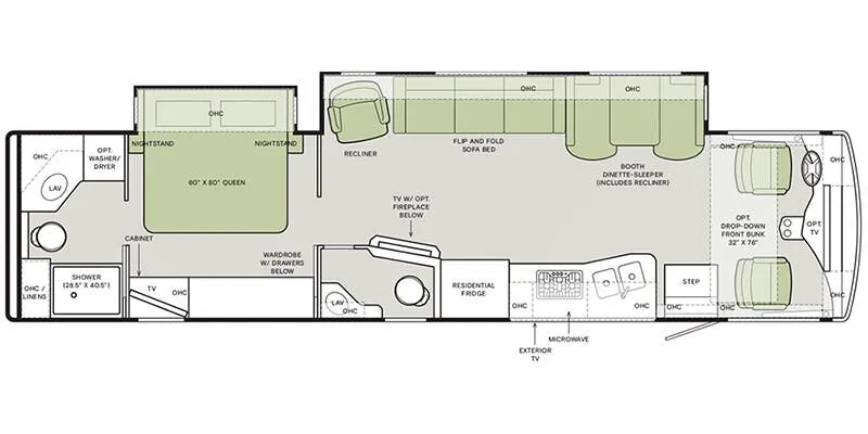 2026 Tiffin Open Road Allegro 36 LA floor plan