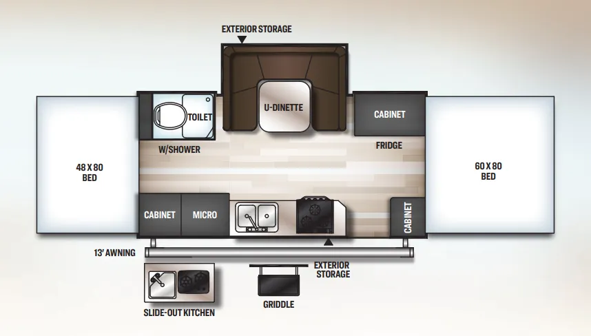 Forest River Rockwood High Wall HW277 floor plan
