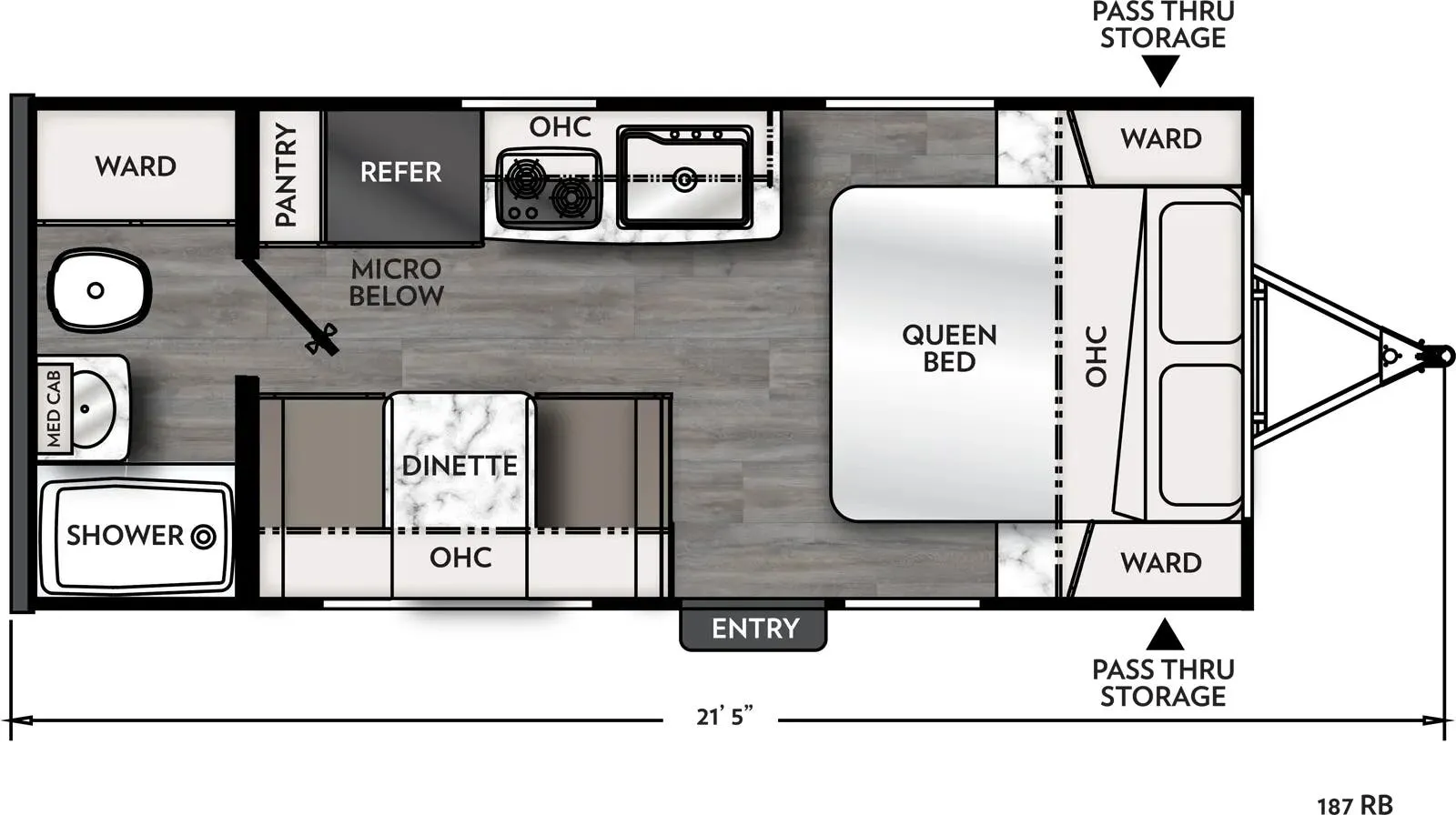 2026 Coachmen Apex Nano 187RB - Floor plan