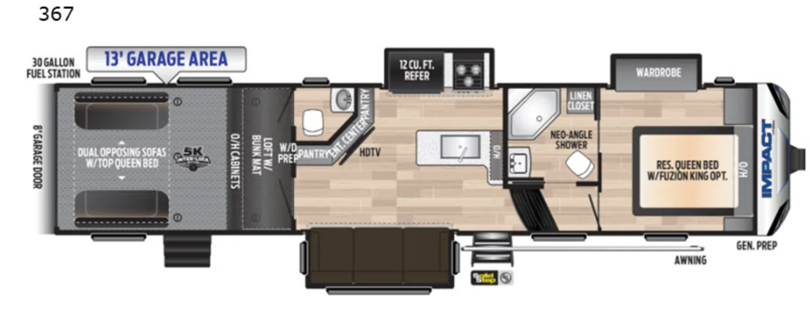 2020 Keystone Rv IMPACT 367 - Floor plan