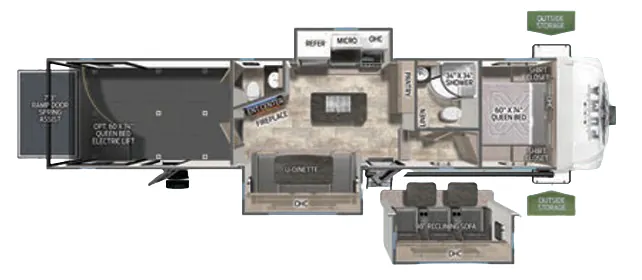 Palomino Puma Unleashed 383DSS floor plan