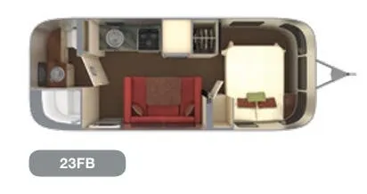 Airstream International Serenity 23FB floor plan
