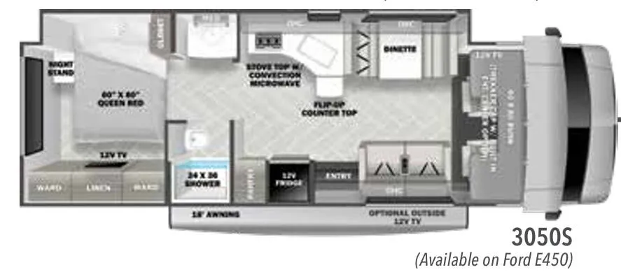 Forest River Sunseeker Classic 3050S floor plan
