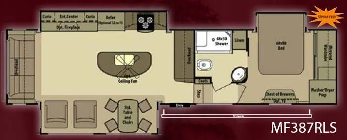 Highland Ridge Mesa Ridge MF387RLS floor plan