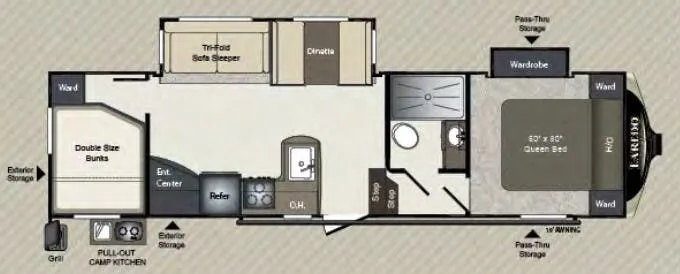 Keystone Laredo 285SBH floor plan