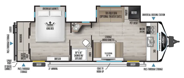 East to West Alta 2775KFK floor plan