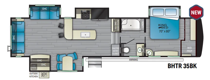 Heartland Bighorn Traveler 35BK floor plan