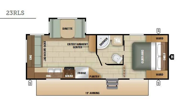 Starcraft Avalon 23RLS floor plan