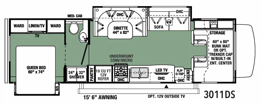 Forest River Forester Classic 3011DS floor plan